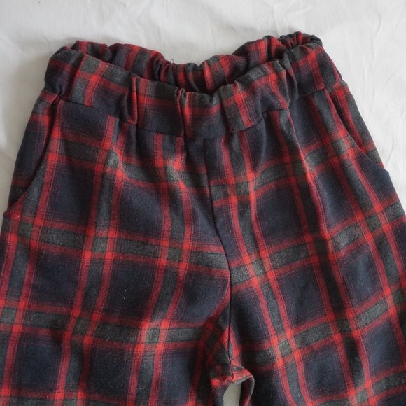 Plaid Trouser - elastic waist - Picture 2 of 2